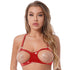 Wet Look Patent Leather Open Nipples Bra
